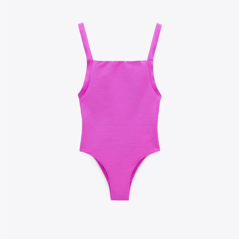 PRICE DROP!!!!!!! {Zara} NWT Neon Pink Swimsuit • M, XL S - Picture 2 of 7